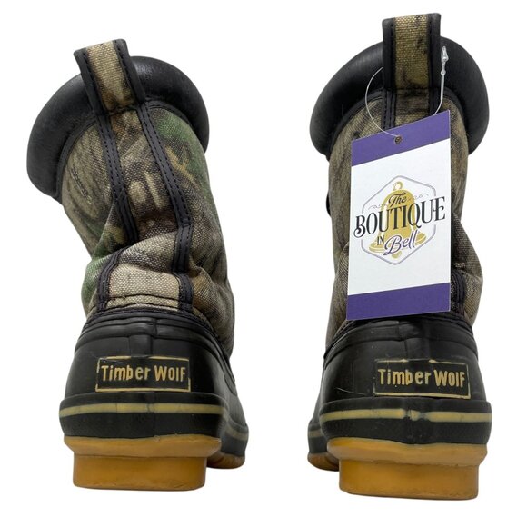 Timber Wolf Thermolite Boys 8 Camo Duck Boots Water Resistant Lace Up Outdoor - Picture 7 of 16